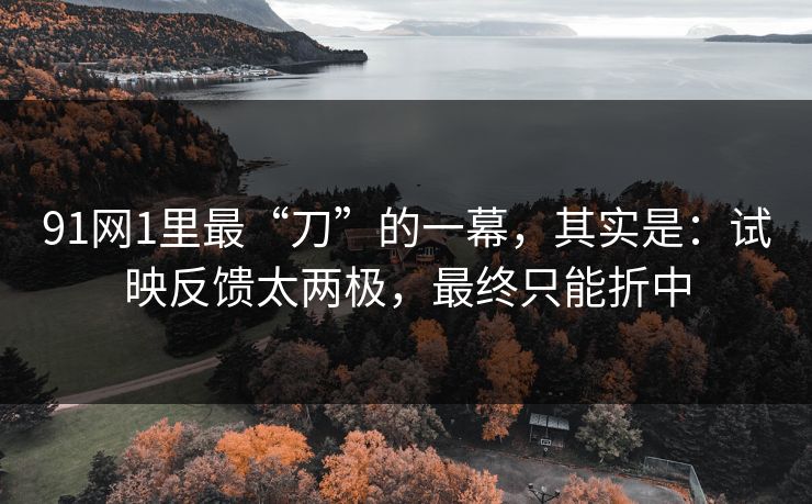91网1里最“刀”的一幕，其实是：试映反馈太两极，最终只能折中