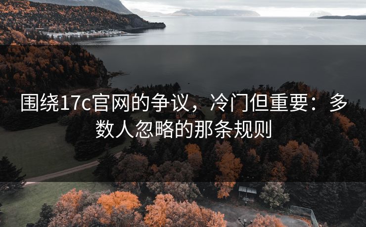 围绕17c官网的争议，冷门但重要：多数人忽略的那条规则