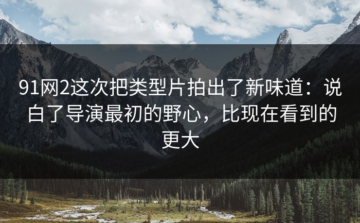 91网2这次把类型片拍出了新味道：说白了导演最初的野心，比现在看到的更大