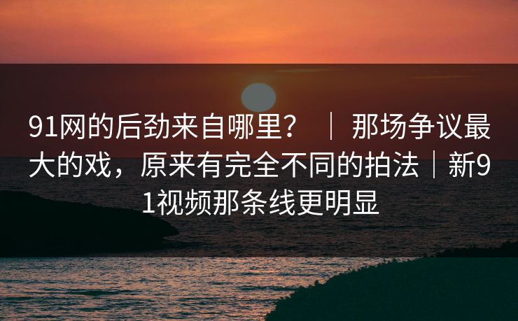 91网的后劲来自哪里？ ｜ 那场争议最大的戏，原来有完全不同的拍法｜新91视频那条线更明显